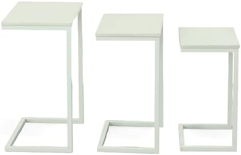 Carolina Chair & Table Rectangular 3-Piece Nesting Table Set - Wooden Top...