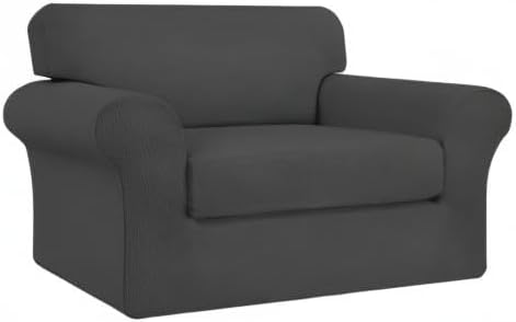 Easy-Going 2 Pieces Stretch Oversized Chair Couch Cover Sofa Cover for Dogs S...