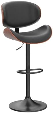 YaFiti Swivel Bar Stools Set of 2, Bar Stools for Kitchen Counter, Black | Co...