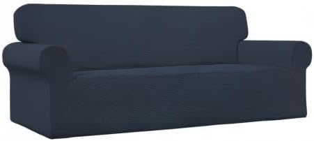 Easy-Going Stretch Couch Covers for Sofa Washable Large Dark Blue