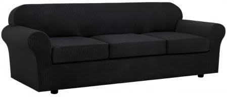 H.VERSAILTEX 4 Piece Stretch Sofa Covers for 3 Cushion Couch Covers for Livin...