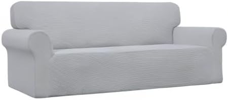 Easy-Going Stretch Couch Covers for Sofa Washable Large Silver Gray
