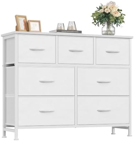 Fabric Dresser for Bedroom with 7 Drawers, Chest of Drawers