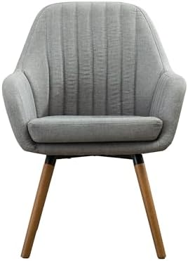 Roundhill Furniture Tuchico Contemporary Fabric Accent Chair,Arm Rest, Gray