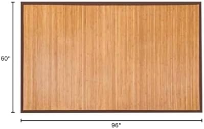 5' X 8' Floor Carpet, Bamboo Area Rug Floor Carpet Natural Bamboo Non...