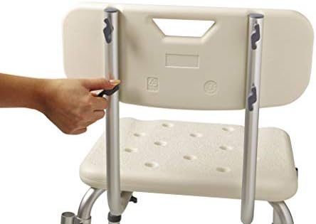 Medline Shower Chair Seat with Padded Armrests and Back | Heavy Duty Shower C...