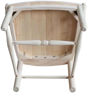 IC International Concepts, SheafBack Arm Chair, 225lbs wt capacity, Solid Rea...