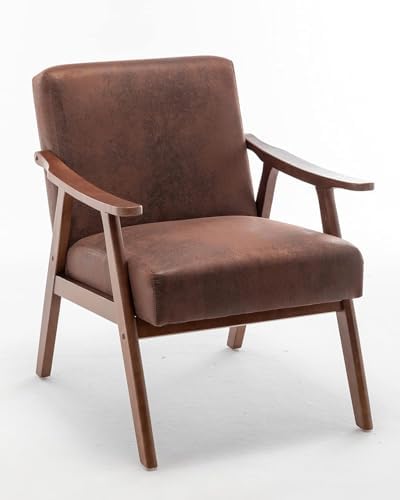 Container Furniture Direct Accent Chair with Microfiber Upholstery and Solid ...