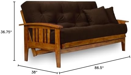 Nirvana Futons Westfield Futon Set - Queen Size, Frame, 8" Mattress, Mic...