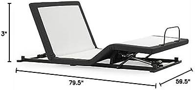 Blissful Nights z4 Adjustable Bed Frame for Storage Beds with Massage Anti-Sn...
