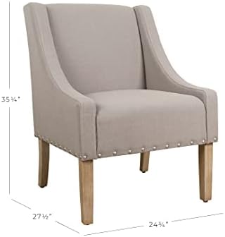 HomePop Classic Swoop Arm Accent Chair - Sand Dune