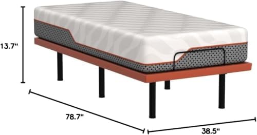 ESHINE Adjustable Bed Frame with 14" Hybrid Mattress Twin XL - Zero Grav...