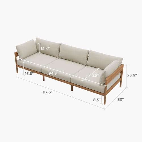 Acanva Vento Outdoor Patio Furniture Set, Couch
