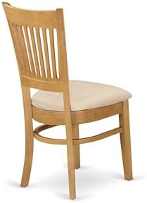 East West Furniture VAC-OAK-C Vancouver Dining Chairs - Linen Fabric Upholste...