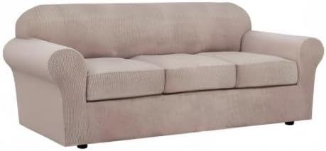 H.VERSAILTEX 4 Piece Stretch Sofa Covers for 3 Cushion Couch Covers for Livin...