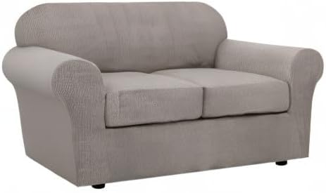 H.VERSAILTEX 3 Piece Stretch Sofa Covers for 2 Cushion Loveseat Couch - Thick...