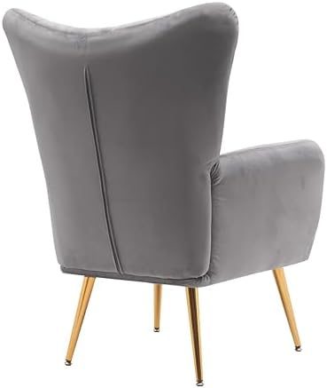 Container Furniture Direct Modern Chic Mid-Century Velvet Accent Armchair for...