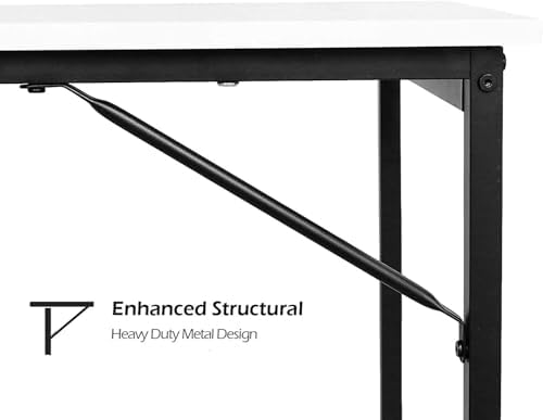 Lufeiya Computer Desk White Writing Table for Small Spaces Home Office 39 Inc...