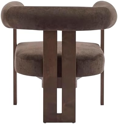 Christopher Knight Home Rones Modern Velvet Upholstered Accent Chair, Wooden ...