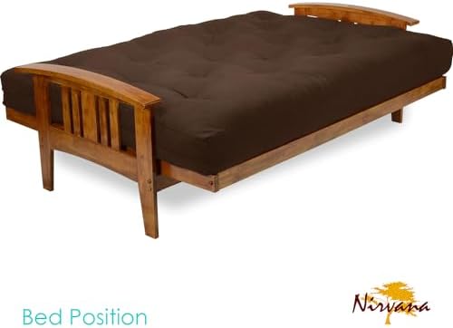 Nirvana Futons Westfield Futon Set - Queen Size, Frame, 8" Mattress, Mic...