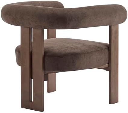 Christopher Knight Home Rones Modern Velvet Upholstered Accent Chair, Wooden ...