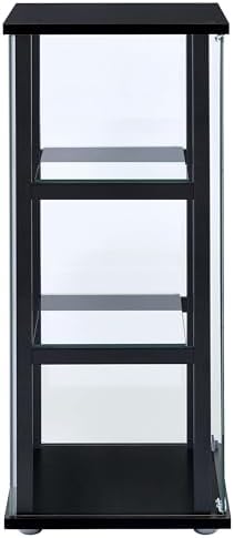 Coaster Home Furnishings Cyclamen 34-inch 3-Tier Clear Tempered Glass Curio C...