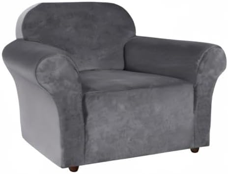 Turquoize Stretch Velvet Chair Cover Sofa Chair Covers for Living Room Armcha...