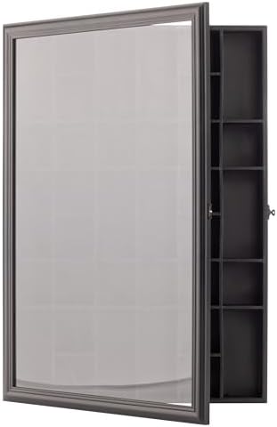 Gallery Solutions - Black Wall-Mounted - Curio & Shot Glass Display Case ...