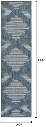 Unique Loom Outdoor Modern Collection Area Rug - Tambor (3' 3" x 12&...