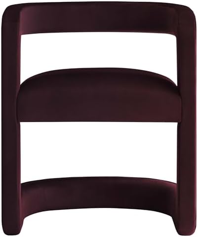 Modway Winslow Stain-Resistant Performance Velvet Dining Chair in Mulberry - ...