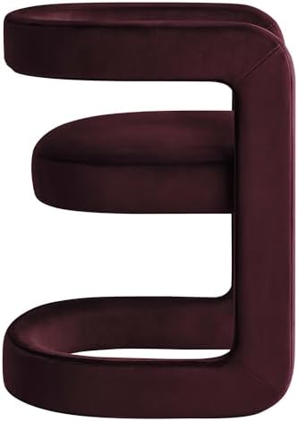 Modway Winslow Stain-Resistant Performance Velvet Dining Chair in Mulberry - ...