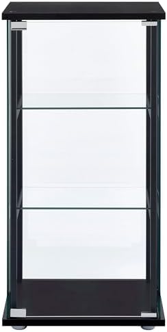 Coaster Home Furnishings Cyclamen 34-inch 3-Tier Clear Tempered Glass Curio C...