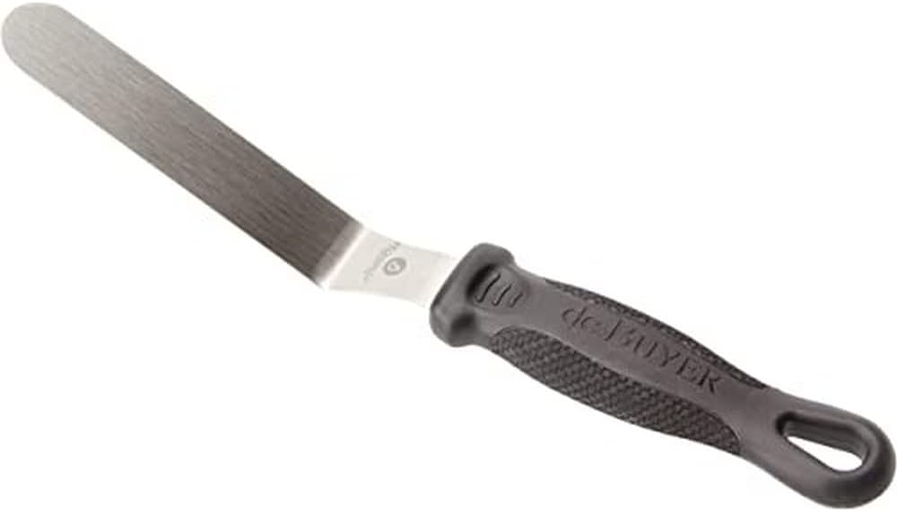DE BUYER - FKOfficium Mini Angled Stainless Steel Pastry Spatula - 9 cm -, Bl...