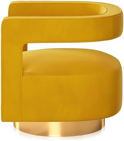 BELLEZE Swivel Barrel Accent Chair, Modern Upholstered Arm Comfy Velvet Curve...