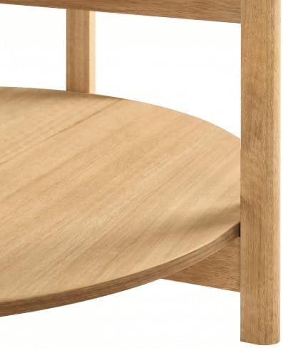 Furniture of America Hoska Modern 34.4-inch Round Coffee Table, Natural