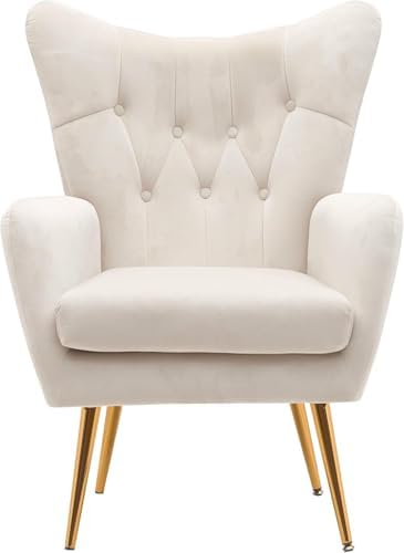 Container Furniture Direct Modern Chic Mid-Century Velvet Accent Armchair for...
