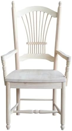 IC International Concepts, SheafBack Arm Chair, 225lbs wt capacity, Solid Rea...