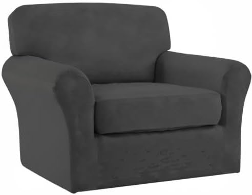 Easy-Going 2 Pieces Stretch Sofa Slipcover for Armchair Washable
