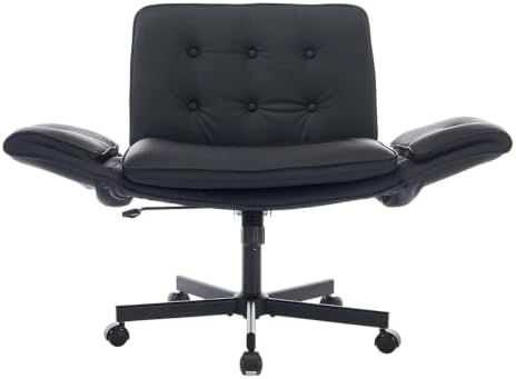 Criss Cross Chair with Lumbar Airbag & Folding Arms Relieve Back Pain, Wi...
