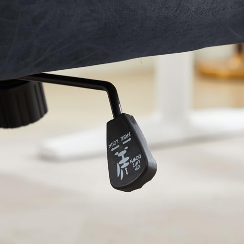 YITAI Adjustable Home Office Desk Chair with Comfy Square Mid-Back, Faux Leat...