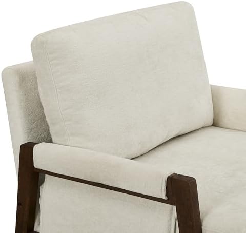 Roundhill Furniture Kelly Mid-Century Modern Accent Armchair, White