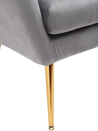 Container Furniture Direct Modern Chic Mid-Century Velvet Accent Armchair for...