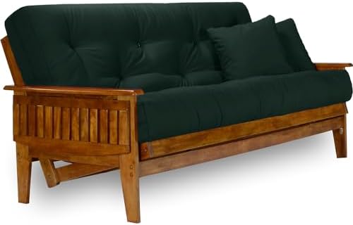 Nirvana Futons Eastridge Futon Set - Queen Size, Frame, 8" Mattress, Twi...