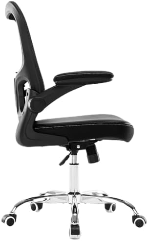 Office Chair, Mesh Ergonomic Desk Computer Chair with PU Leather Flip-up Armr...