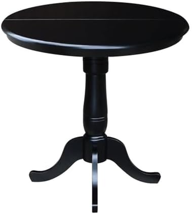 International Concepts 36-Inch Round Top Pedestal Table with 12-Inch Leaf, 36...