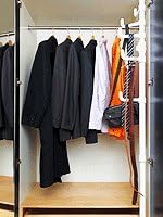 PRINCE HANGER Vertical One-Touch Pole Coat Rack — 6 Independent Rotating Hook...