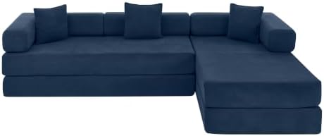 HANXIN 108'' Futon Sleeper Sofa Bed, Boneless Couch for Living Room, ...