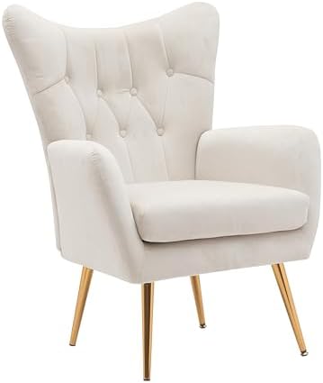 Container Furniture Direct Modern Chic Mid-Century Velvet Accent Armchair for...