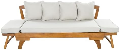 Merax Outdoor Patio Daybed Sofa,3-Seat Sofa with Foldable Arm 4 Back Pillows,...