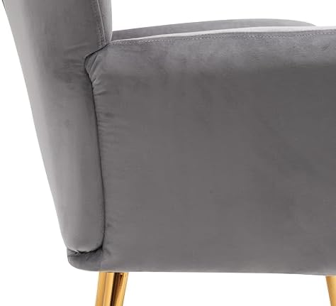 Container Furniture Direct Modern Chic Mid-Century Velvet Accent Armchair for...